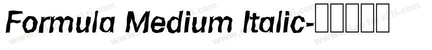 Formula Medium Italic字体转换
